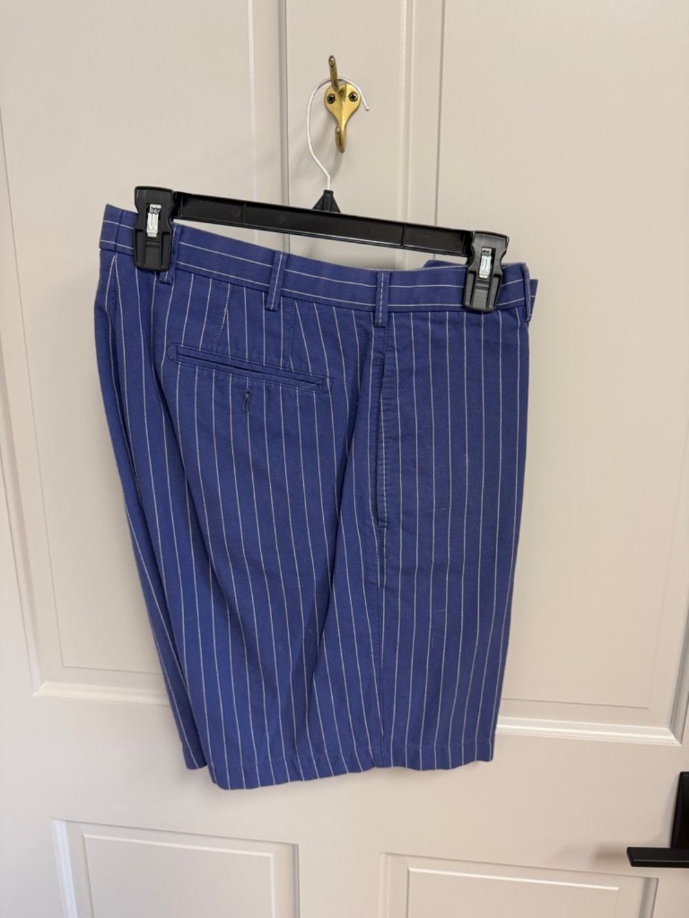 Peter Millar Navy Pinstripe Flat-Front Men's Shorts